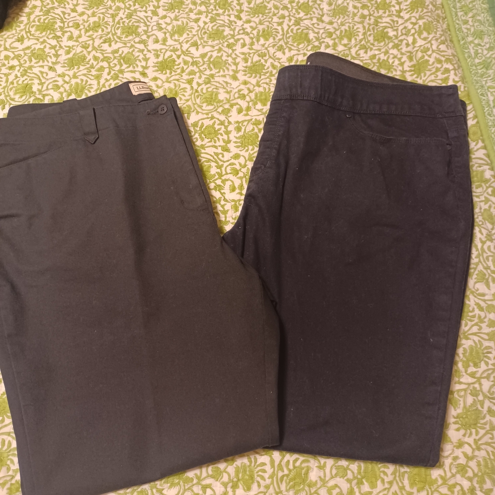 Liz Claiborne Black Chinos Classic Style